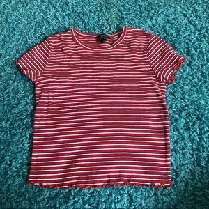 Lettuce Hem Striped Tee